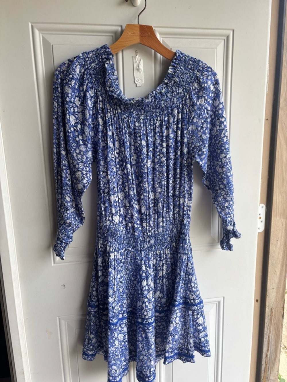 Poupette St. Barth Blue Floral Tiered Mini Skirt - Picture 4 of 8